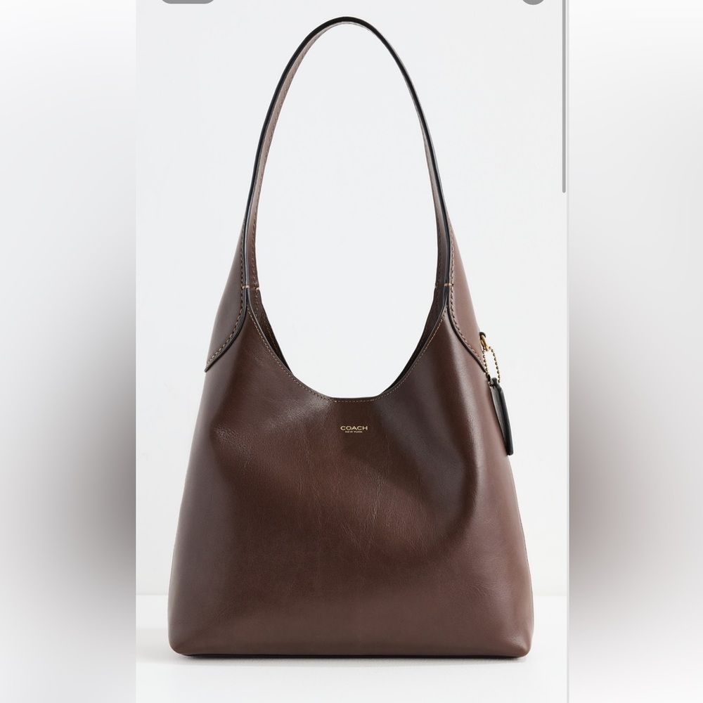 Coach Brooklyn Small Dark Brown Leather Hobo Bag